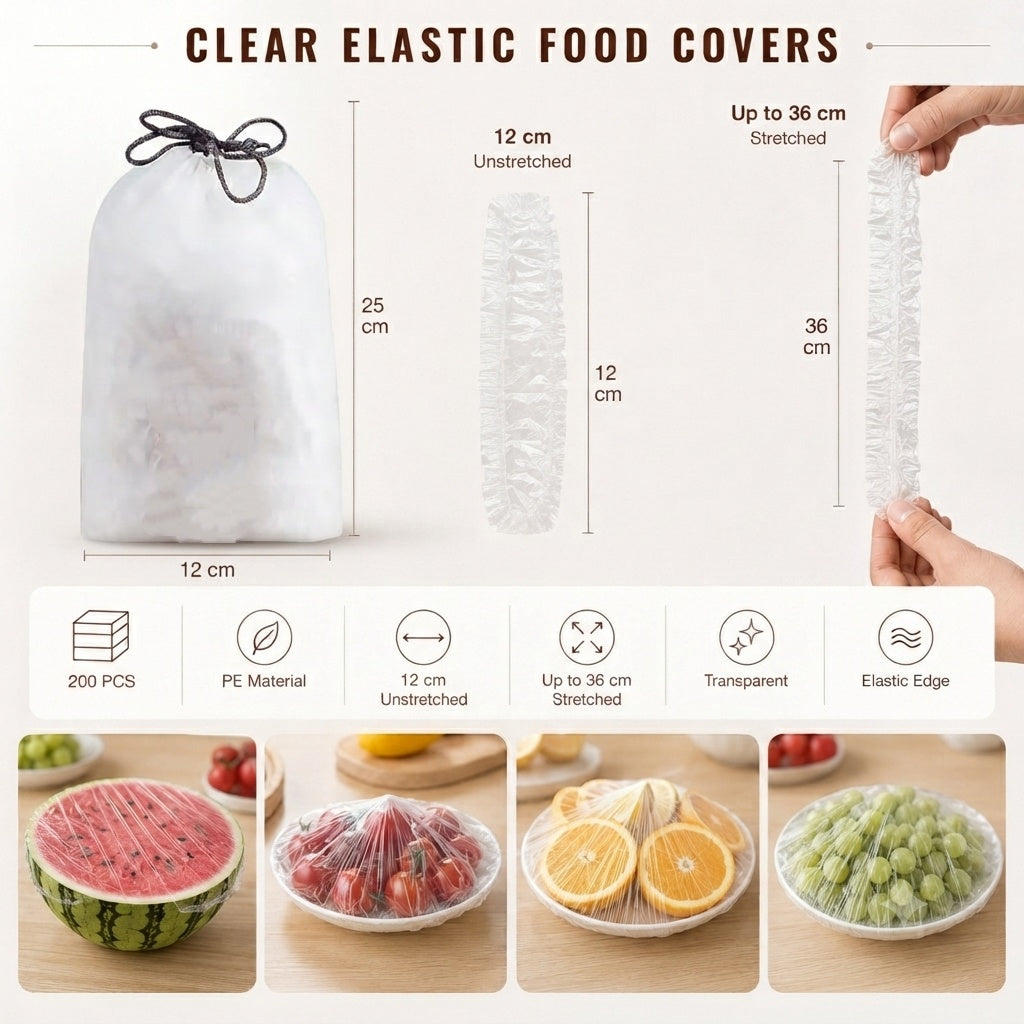 ⏳LAST DAY SALE ONLY £8.99!🔥Disposable Stretch Food Covers for Bowls & Plates