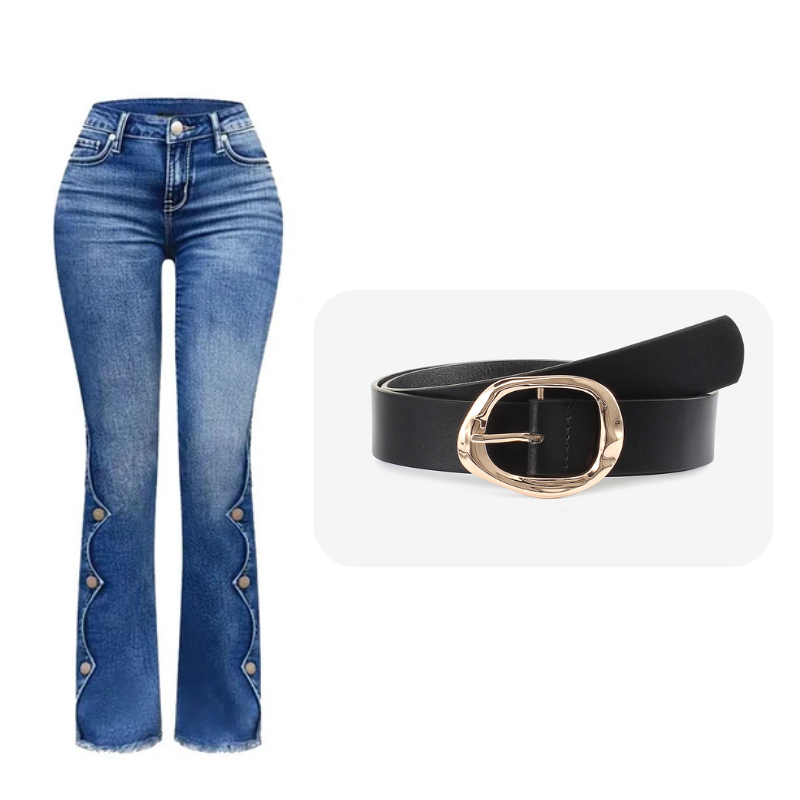 ⏰Last Day Sale 50% Off💃Women High Waisted Distressed Flare Jeans