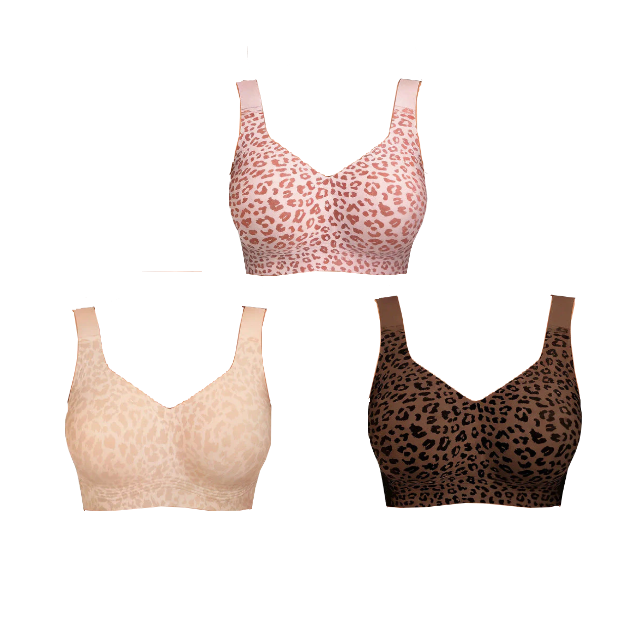 Super Firming Wirefree Jelly Bra with Leopard Print
