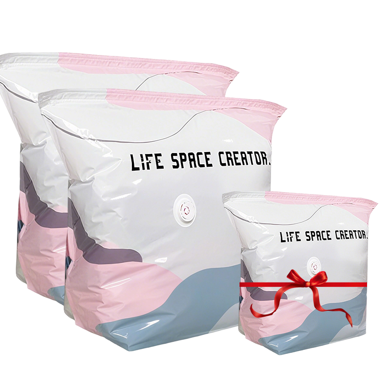 💥Increase storage space by 80%!No-Pump Large Vacuum Storage Compression Bags