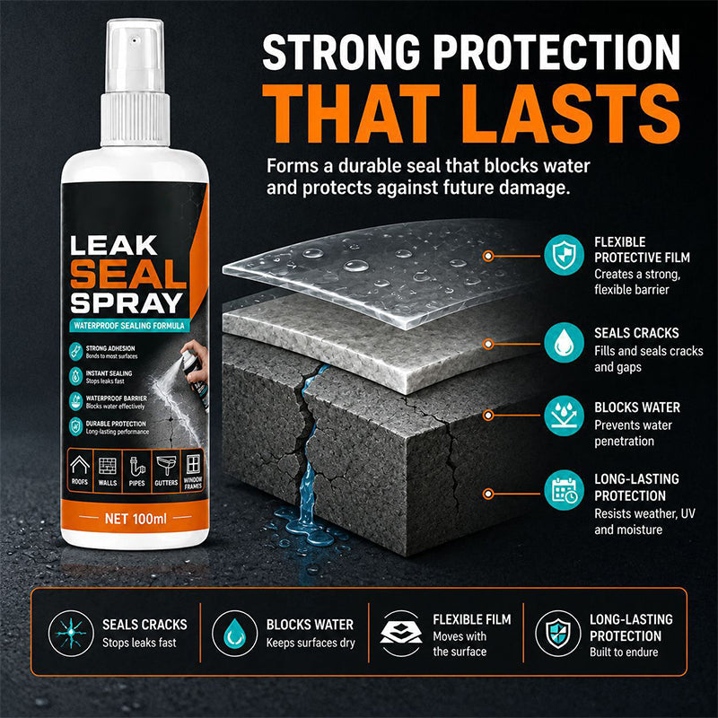 🏆 Last Day Special Price £7.49! 💧Buy 1 Get 1 Free🎁Portable Instant Leak Sealant Spray, Strong Adhesion Waterproof Sealing Spray