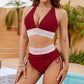 🔥Special Price £12.99!!💥50K+ SOLD!-👙High Waisted Tummy Control Color Block Bikini Sets