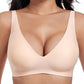 💐Jelly Wireless Womens Comfortable Wireless Bras Push Up Bralettes Seamless Tshirts Bras Deep V Everyday Bras