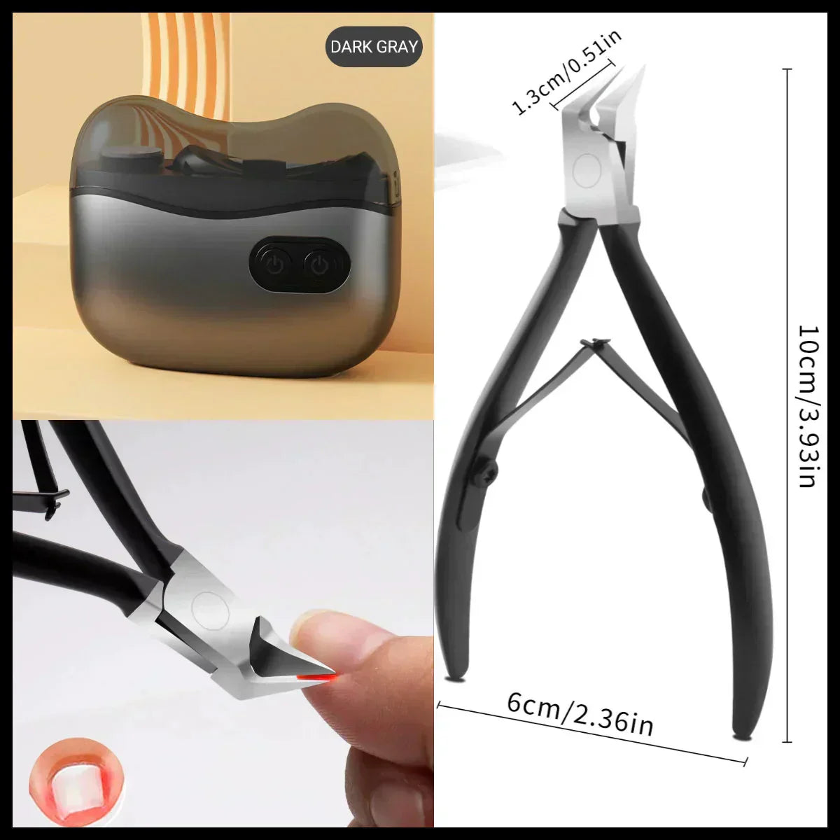 ⏳Last Day Special Price!!🚨 Lowest Price Ever, Don't Miss Out! 💅 2-in-1 Electric Nail Clipper & Polisher