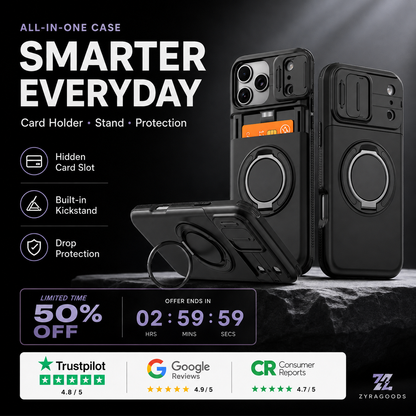 Shockproof Phone Case with Card Holder