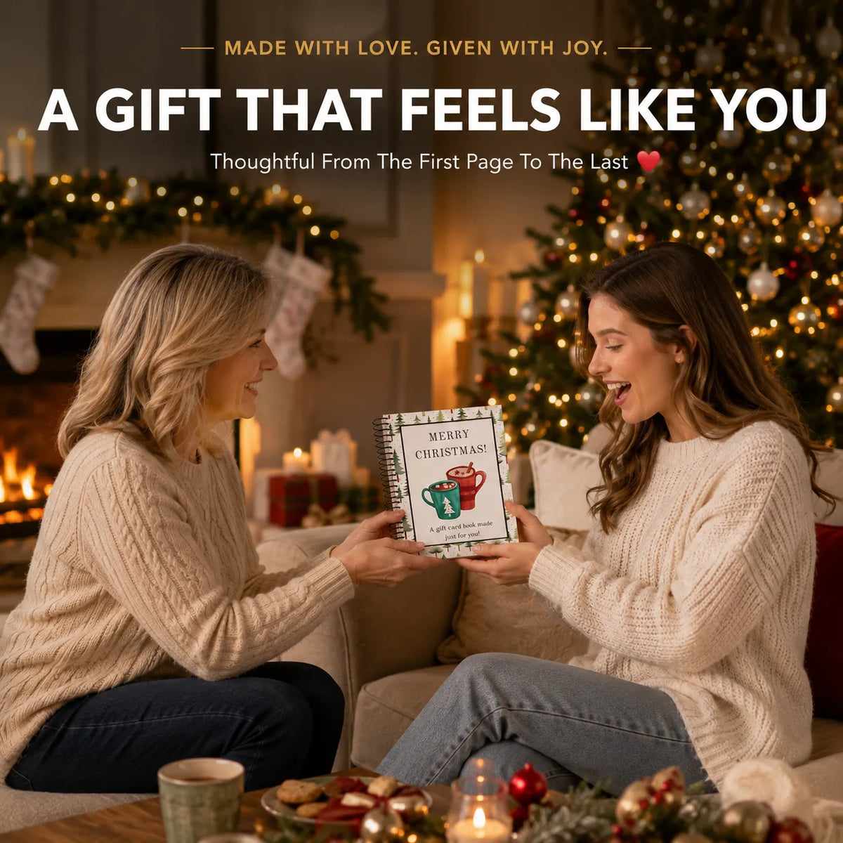 🔥Buy 1 Get 1 Free🎄 Ready for Christmas!🎅Christmas Gift Card Booklet 👍DIY Spiral-Bound Christmas Gift Card Holder Book🎁