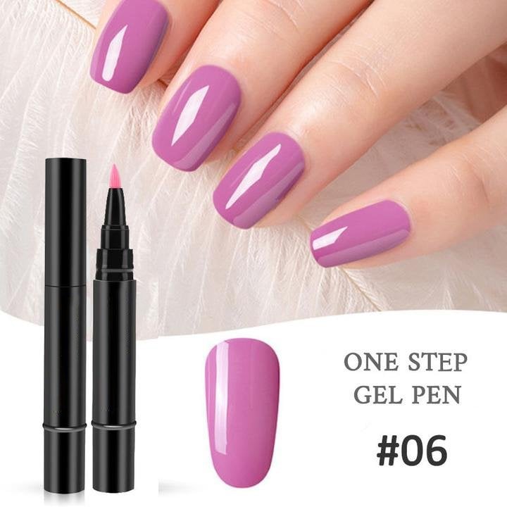 One Step Nail Gel Pen🎨Free handheld mini UV nail lamp💡