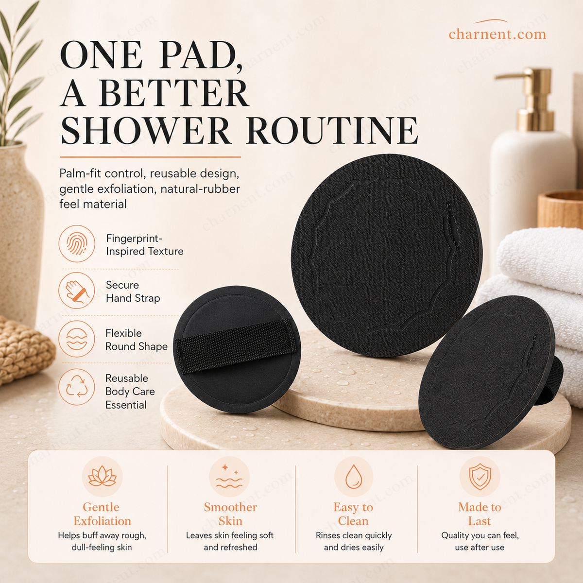 🧼 Exfoliating Scrub Bath Pads