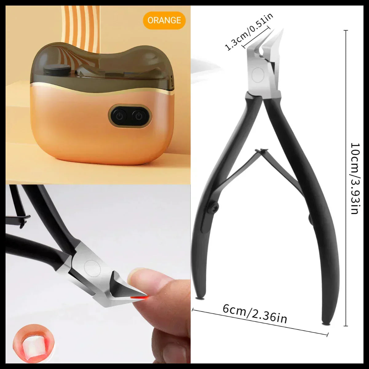 ⏳Last Day Special Price!!🚨 Lowest Price Ever, Don't Miss Out! 💅 2-in-1 Electric Nail Clipper & Polisher