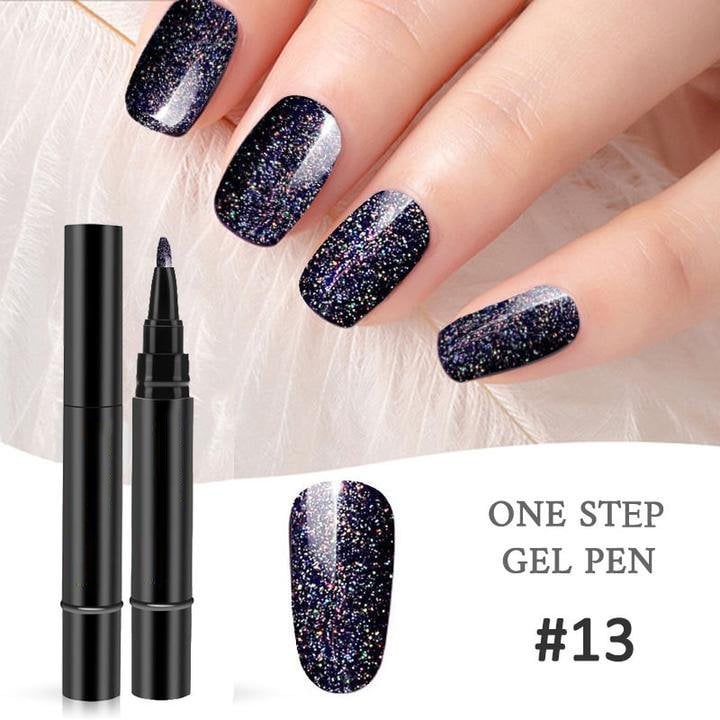 One Step Nail Gel Pen🎨Free handheld mini UV nail lamp💡