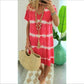 💥🌈2026 Summer Hot Sale 50% OFF: Only ￡14.99‼️ 👗Tie-Dye Striped Short Sleeve T-Shirt Dress✨Soft Flowy Loose Mini Dress Casual Holiday Sundress For Women