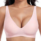 💐Jelly Wireless Womens Comfortable Wireless Bras Push Up Bralettes Seamless Tshirts Bras Deep V Everyday Bras