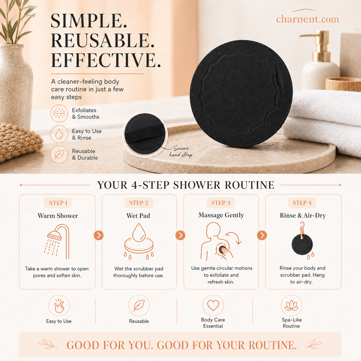🧼 Exfoliating Scrub Bath Pads