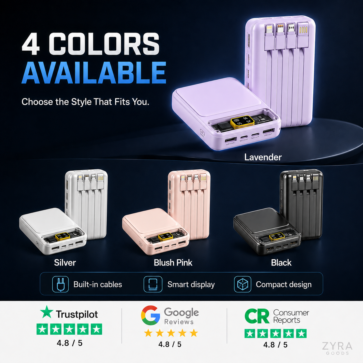 ⏳Time-Limited Special⏰Magnetic Power Bank With Stand & Cable