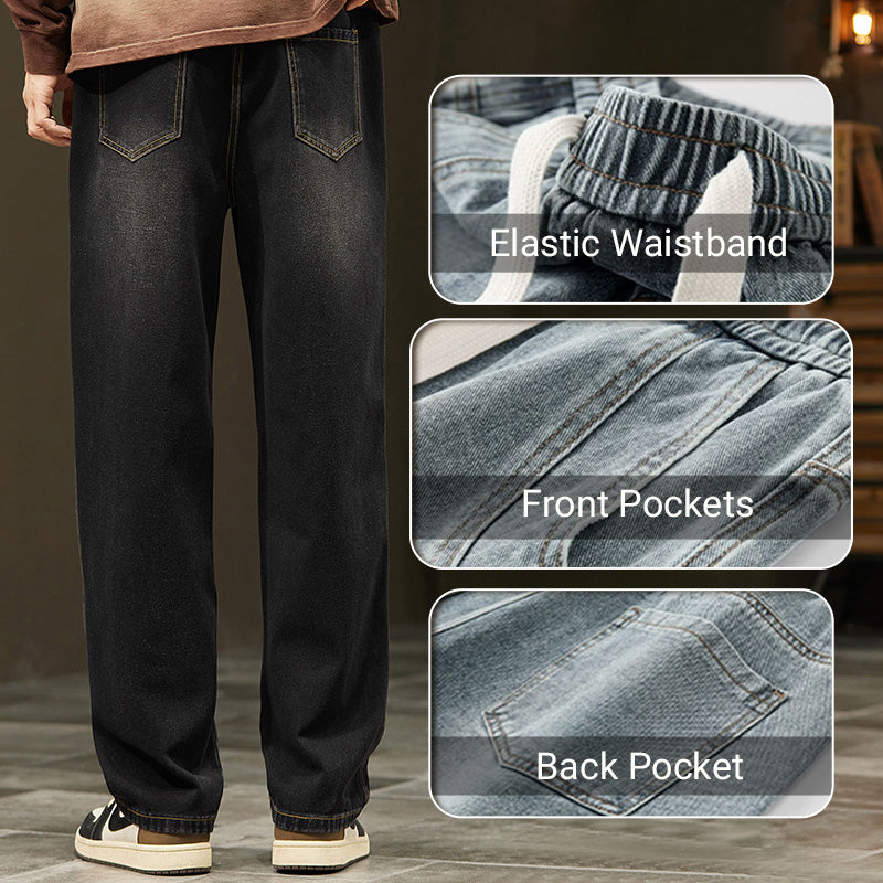 👖 50% OFF NOW! ☀️ Men's Loose Fit Straight Jeans – Lightweight, Breathable & Versatile – Cool Summer Comfort 🏃‍♂️