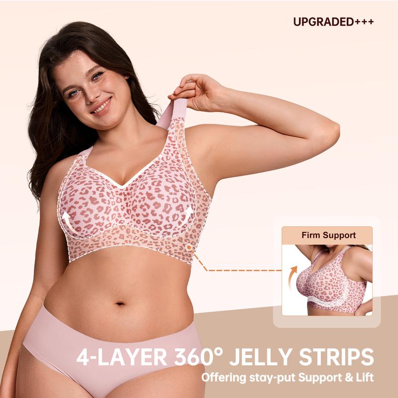 Super Firming Wirefree Jelly Bra with Leopard Print