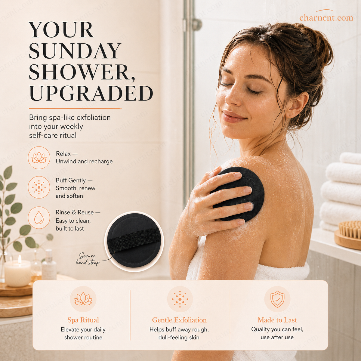 🧼 Exfoliating Scrub Bath Pads