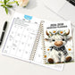 🐮 2026-2030 Calendar 📅 - From January 2026 to December 2030, 5-year calendar, cartoon Highland cow themed cover design, annual calendar planning, month labels, 60-month calendar