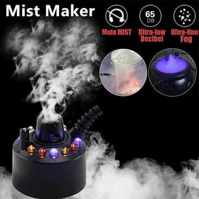 🔥 50% OFF 💨 12-LED Ultrasonic Mist Maker – Cool Mist, Colourful Lights & Instant Atmosphere ✨