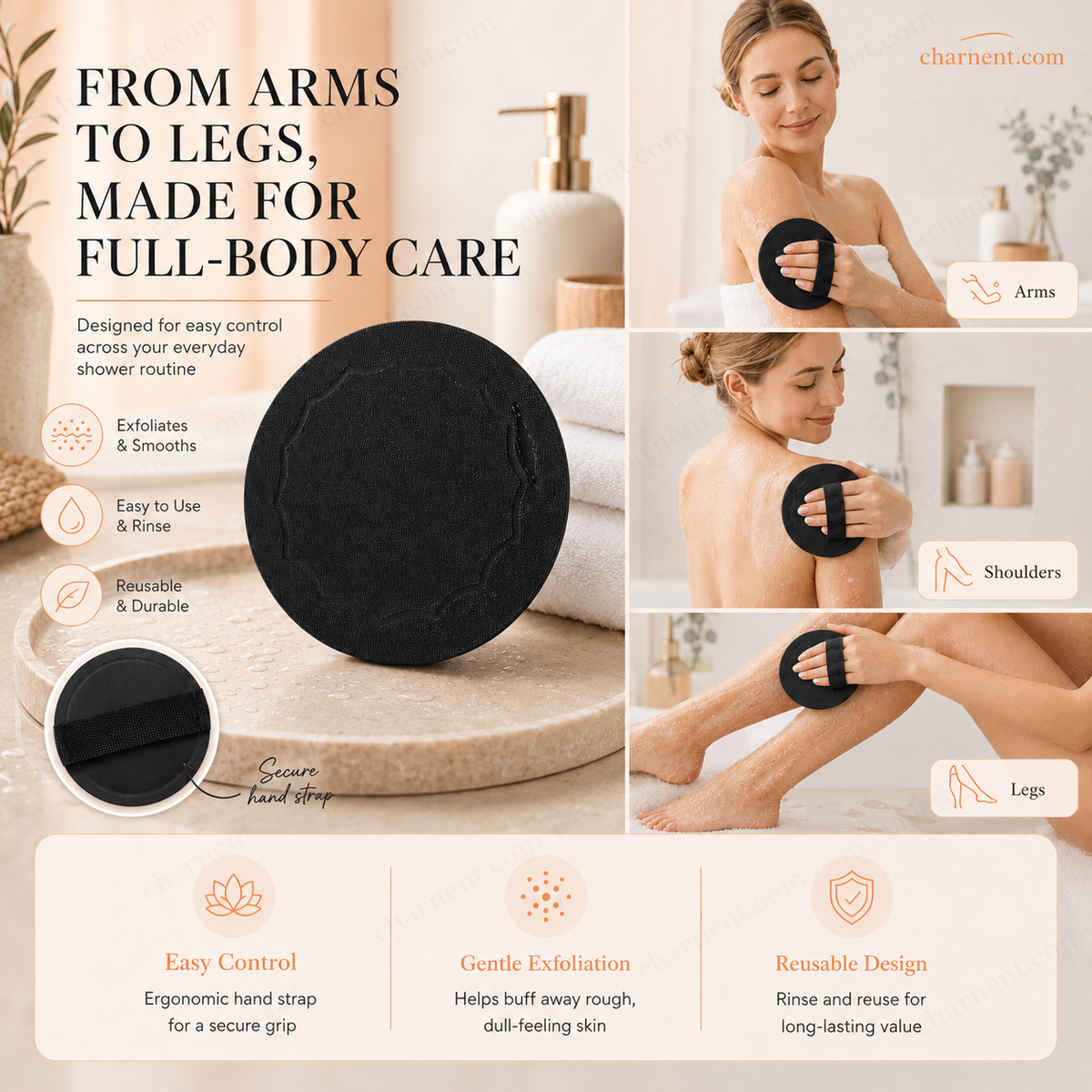 🧼 Exfoliating Scrub Bath Pads