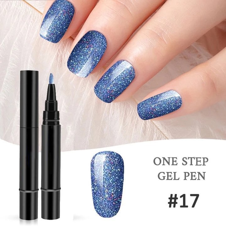 One Step Nail Gel Pen🎨Free handheld mini UV nail lamp💡