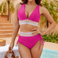 🔥Special Price £12.99!!💥50K+ SOLD!-👙High Waisted Tummy Control Color Block Bikini Sets