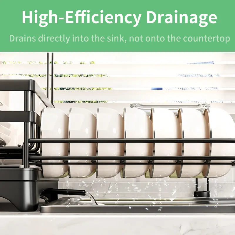📢📢50% OFF !! ⏰Foldable Over Sink Dish Drying Rack