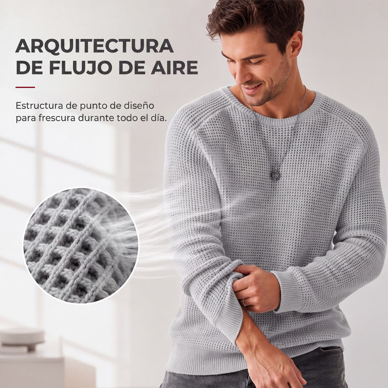 ✨2026 Collection at 58% OFF💥Men's Crewneck Sweater Soft Casual Sweaters Classic Long Sleeve Pullover Sweaters with Ribbing Edge
