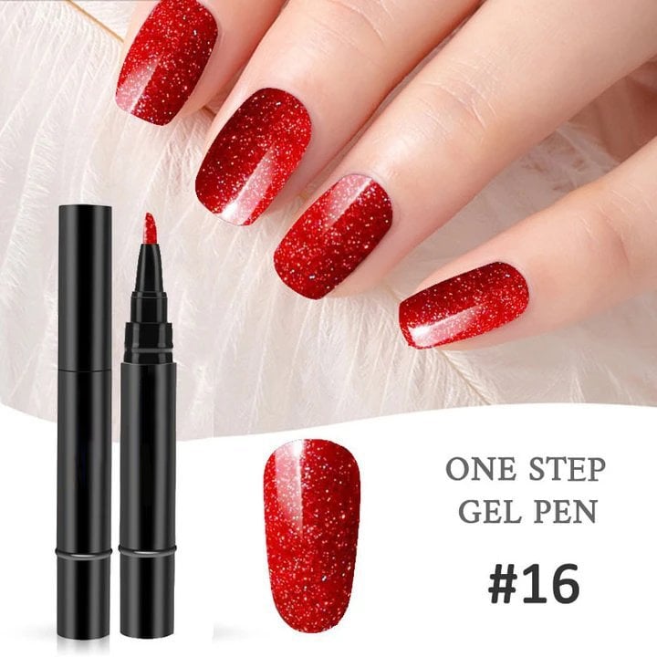 One Step Nail Gel Pen🎨Free handheld mini UV nail lamp💡