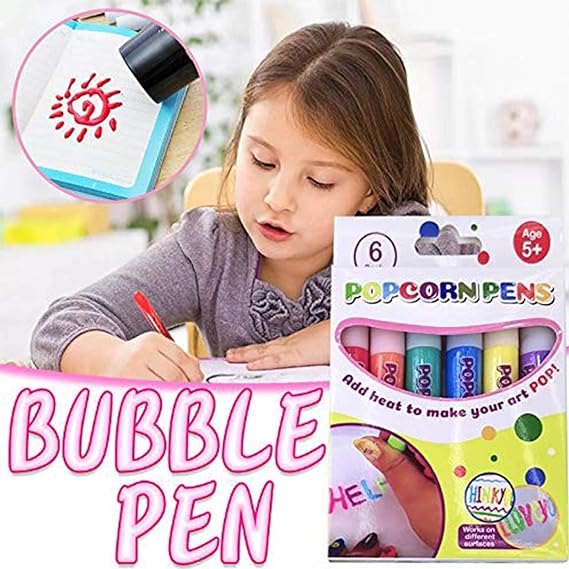 🔮Magic Pen – Draw 3D with one stroke!🎄DIY Bubble Popcorn Drawing Pens