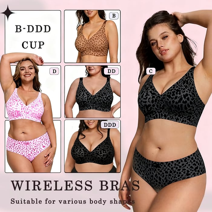 Super Firming Wirefree Jelly Bra with Leopard Print