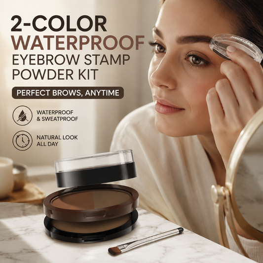 ✨Instant Adjustable Eyebrow Stamp – Two‑color brow powder, waterproof & smudge‑proof. Natural, full brows in seconds!