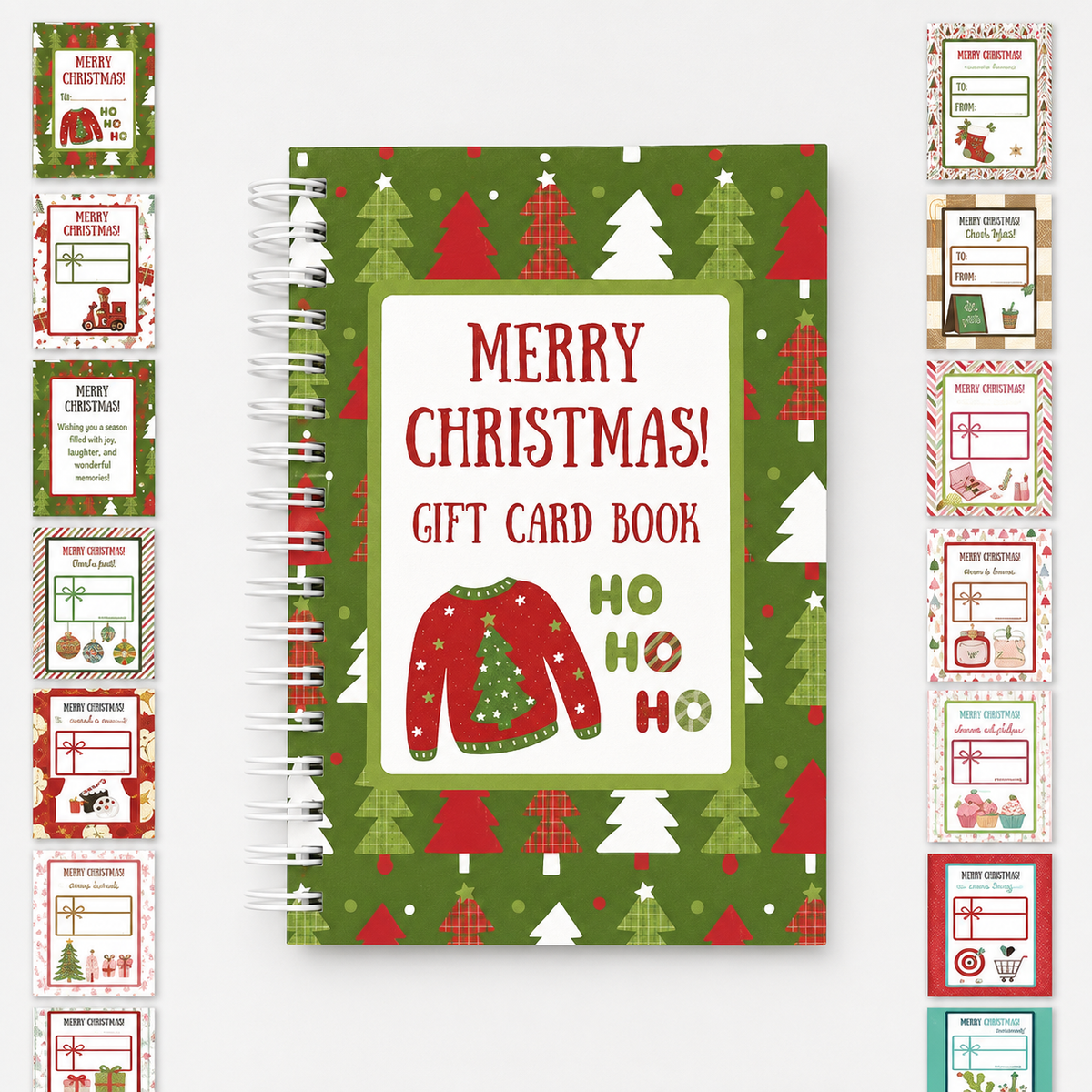 🔥Buy 1 Get 1 Free🎄 Ready for Christmas!🎅Christmas Gift Card Booklet 👍DIY Spiral-Bound Christmas Gift Card Holder Book🎁