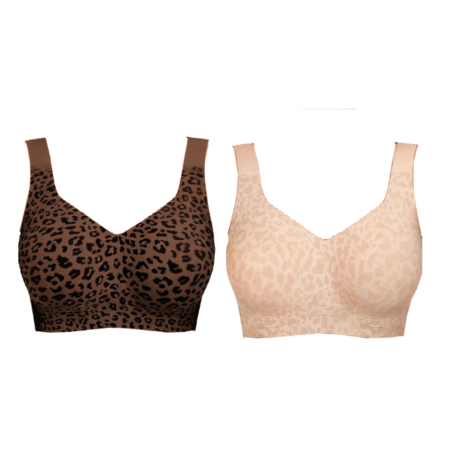 Super Firming Wirefree Jelly Bra with Leopard Print
