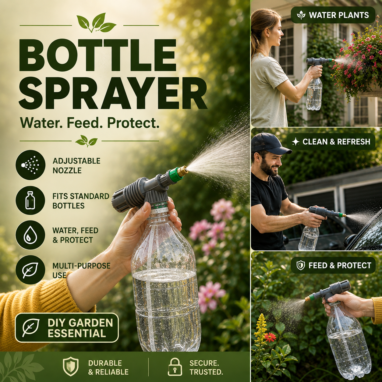 🌿 50% OFF NOW! 💧 Manual Drink Bottle Sprayer – Adjustable nozzle, fits standard bottles – Perfect for plant watering, fertilizing & pest control 🌱