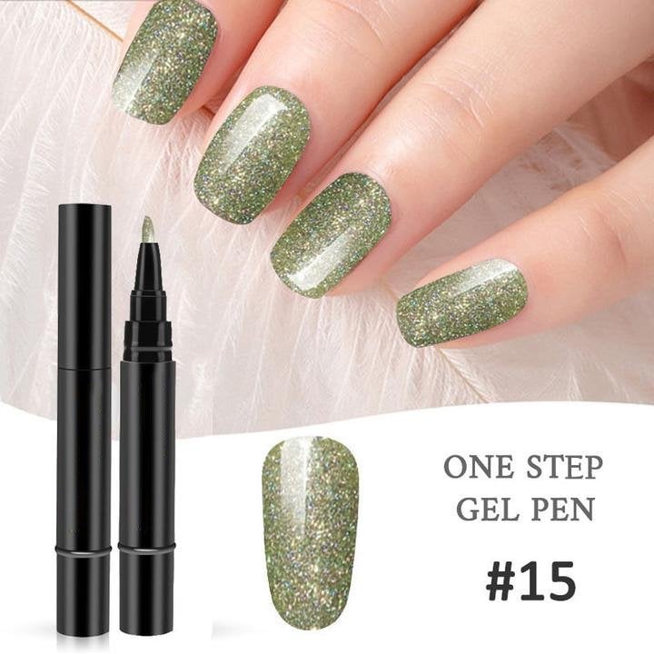 One Step Nail Gel Pen🎨Free handheld mini UV nail lamp💡