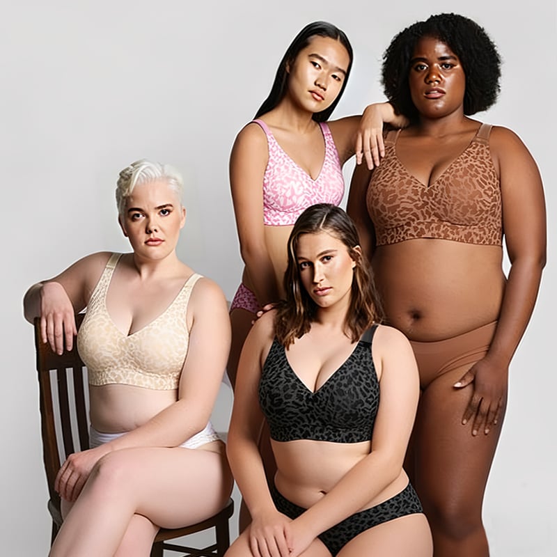 Super Firming Wirefree Jelly Bra with Leopard Print