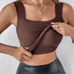 🏆2026 HOT SALE 50% OFF!!🔥 BUY 1 GET 1 FREE 💐Women's U Neck Camisole High Strechy Seamless Built-in Bra Padded Tank Tops