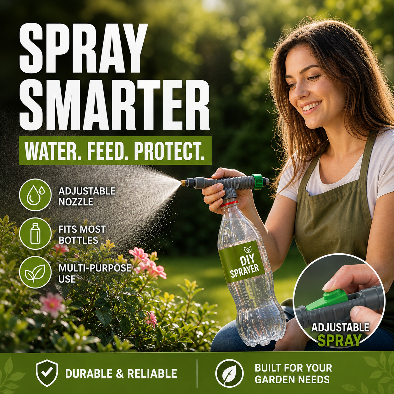 🌿 50% OFF NOW! 💧 Manual Drink Bottle Sprayer – Adjustable nozzle, fits standard bottles – Perfect for plant watering, fertilizing & pest control 🌱