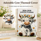 🐮 2026-2030 Calendar 📅 - From January 2026 to December 2030, 5-year calendar, cartoon Highland cow themed cover design, annual calendar planning, month labels, 60-month calendar