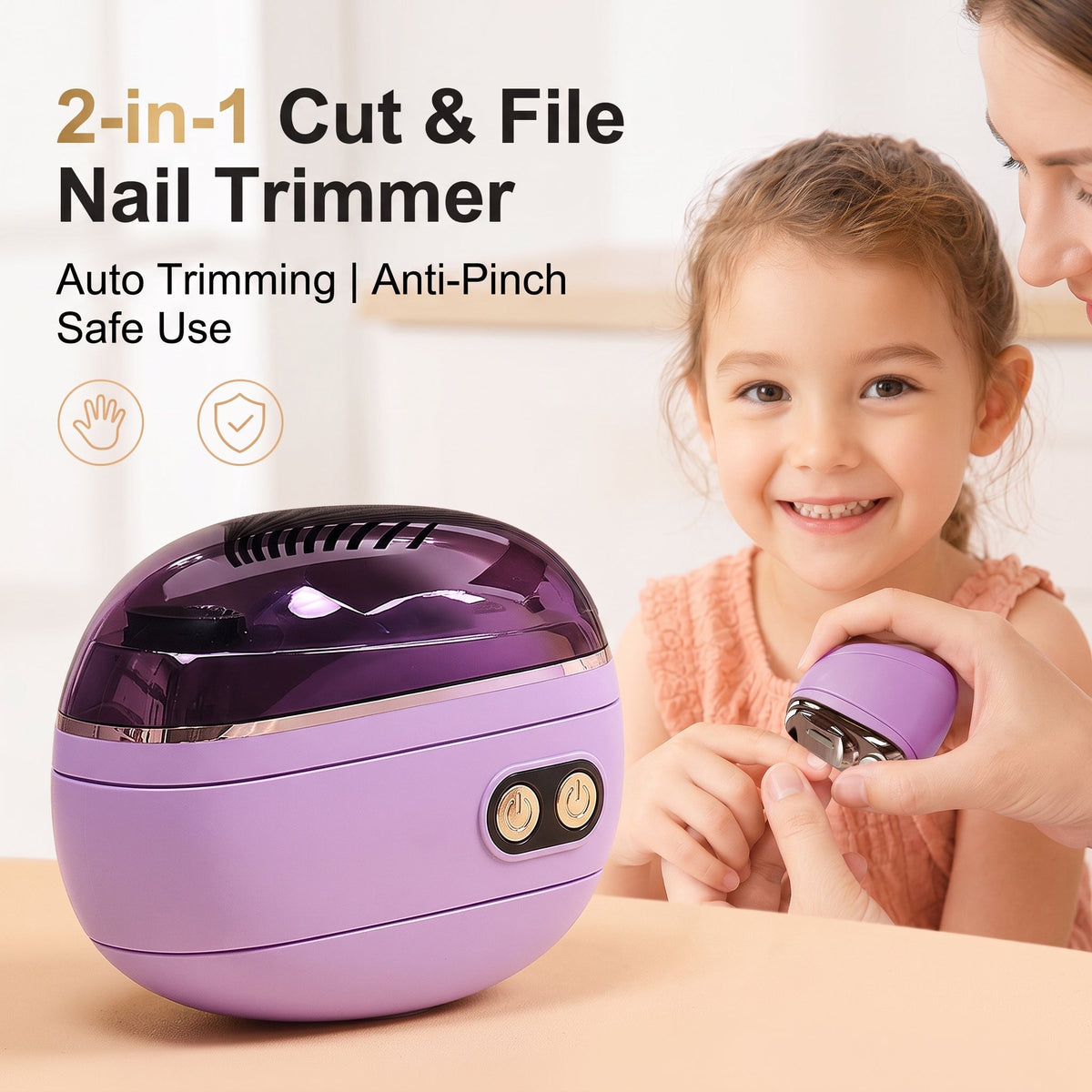 🔥2-in-1 Electric Nail Clippers with File Function