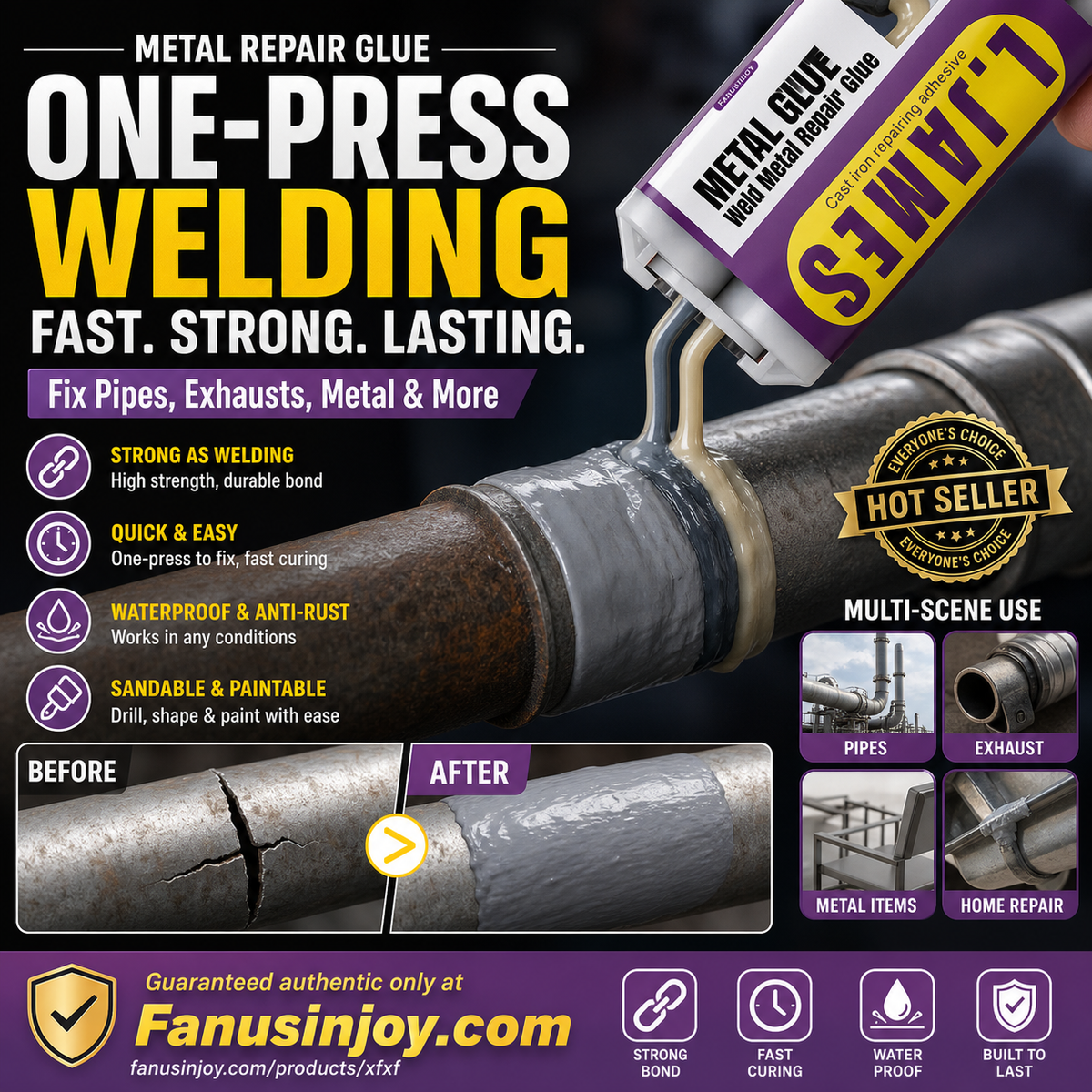 🏭Factory Authorized Exclusive Sale 🎁 50% OFF！New Metal Repair Glue!🔥Metal Glue - Weld Metal Repair Glue✨