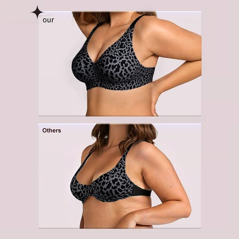 Super Firming Wirefree Jelly Bra with Leopard Print