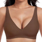 💐Jelly Wireless Womens Comfortable Wireless Bras Push Up Bralettes Seamless Tshirts Bras Deep V Everyday Bras