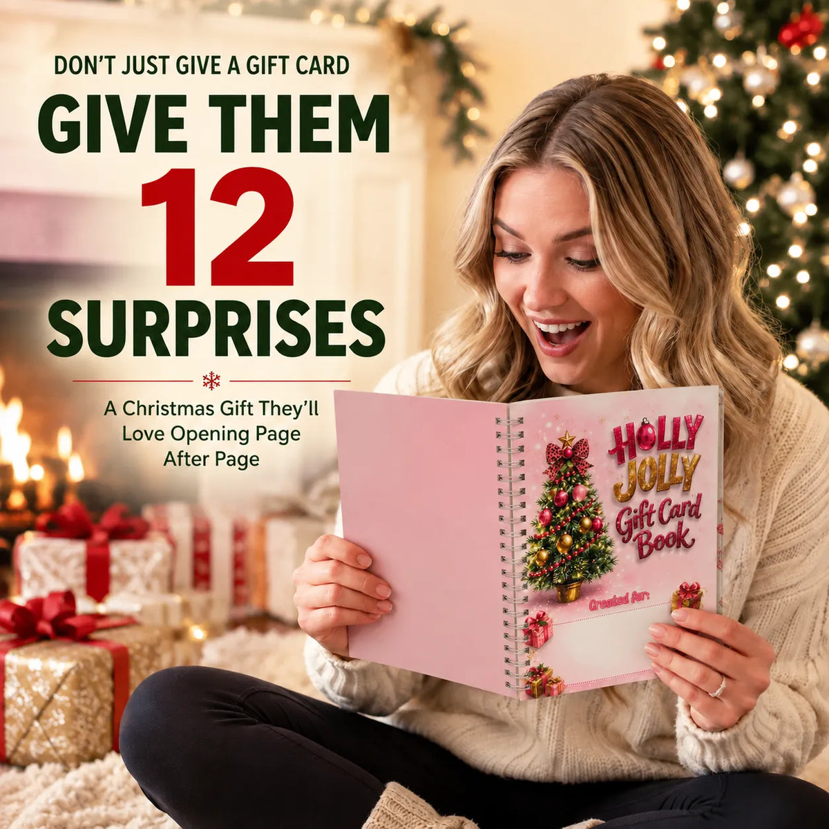 🔥Buy 1 Get 1 Free🎄 Ready for Christmas!🎅Christmas Gift Card Booklet 👍DIY Spiral-Bound Christmas Gift Card Holder Book🎁
