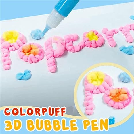 🔮Magic Pen – Draw 3D with one stroke!🎄DIY Bubble Popcorn Drawing Pens