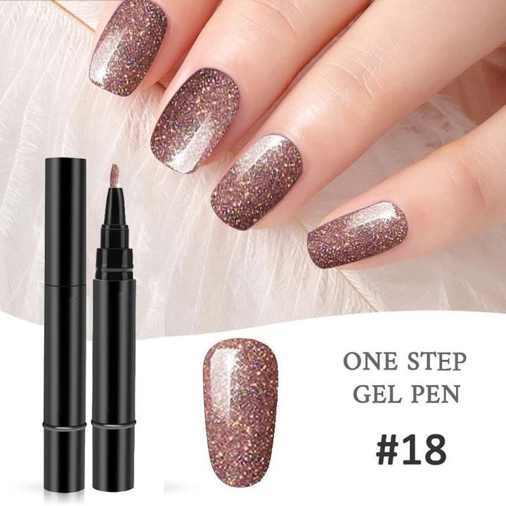 One Step Nail Gel Pen🎨Free handheld mini UV nail lamp💡