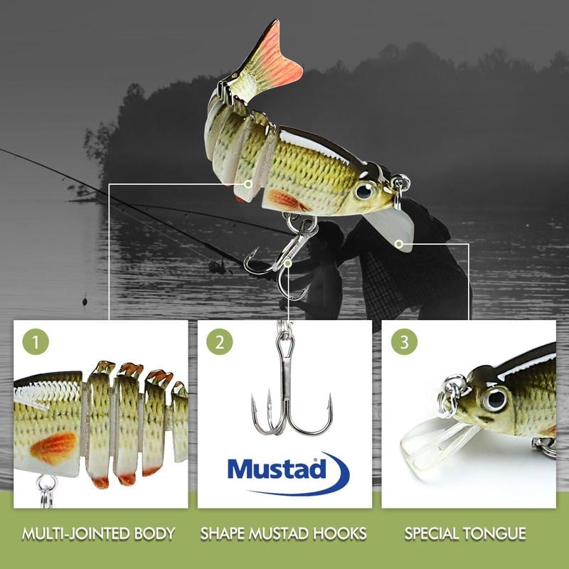 Lifelike Multi-Jointed Sinking Fishing Lure