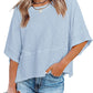 ✨2026 HOT SALE 50% OFF💃🌸Women's Solid Color Splicing Loose Five Points Flare Sleeve T-Shirt