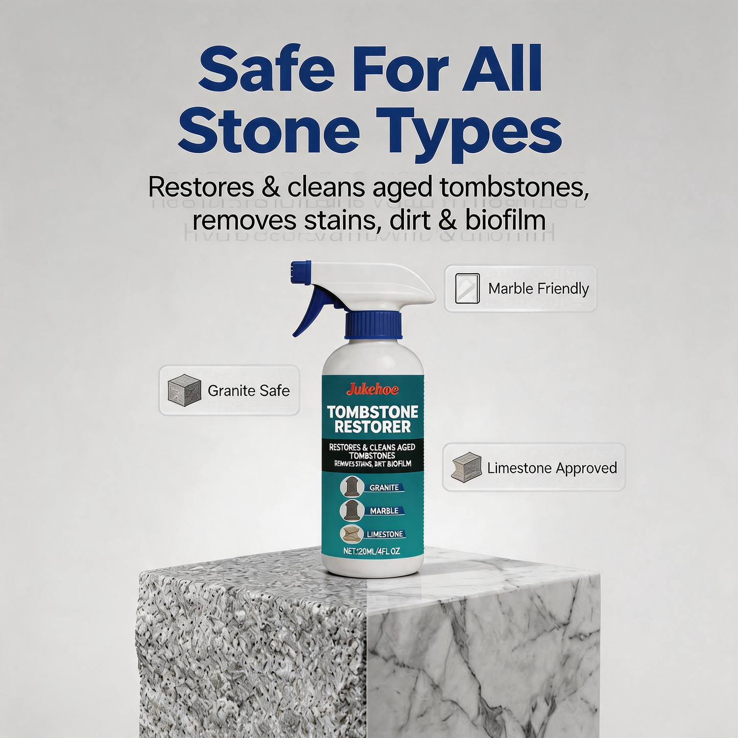 🥳2026 HOT SALE🥳💞50K+ SOLD!🧽🕯️ 50% OFF! Professional Stone Cleaner – Instantly dissolves stubborn dirt, no harsh chemicals. Easy spray & wipe. Helps preserve precious memories. A gentle choice for sacred places. 🌸🪦